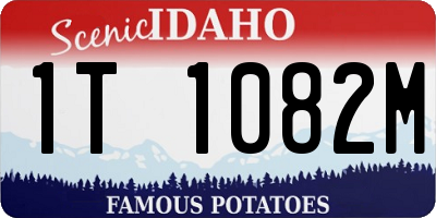 ID license plate 1T1082M