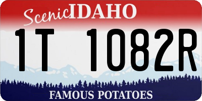 ID license plate 1T1082R