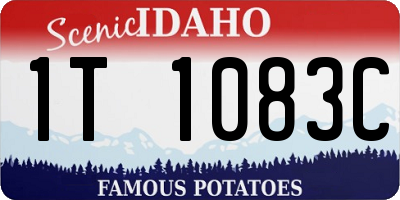 ID license plate 1T1083C