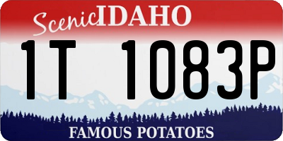 ID license plate 1T1083P