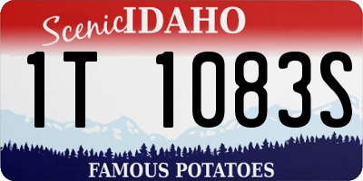ID license plate 1T1083S