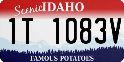 ID license plate 1T1083V