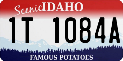 ID license plate 1T1084A
