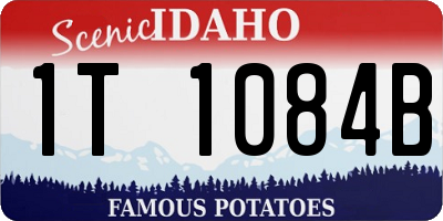 ID license plate 1T1084B