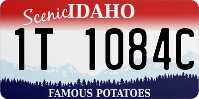 ID license plate 1T1084C