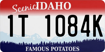 ID license plate 1T1084K