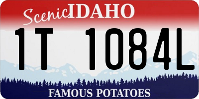 ID license plate 1T1084L