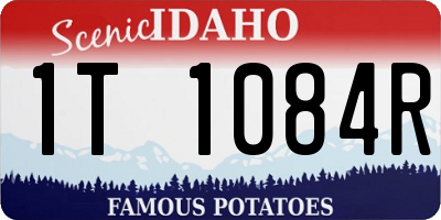 ID license plate 1T1084R