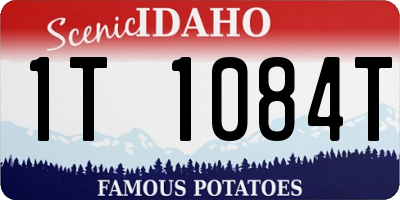 ID license plate 1T1084T