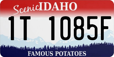 ID license plate 1T1085F