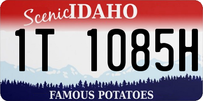 ID license plate 1T1085H