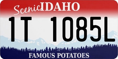 ID license plate 1T1085L