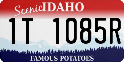 ID license plate 1T1085R