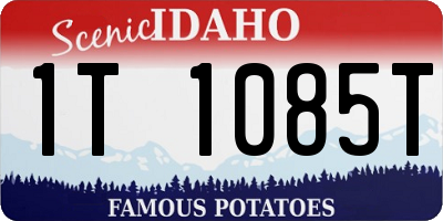 ID license plate 1T1085T