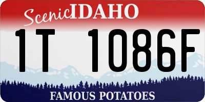 ID license plate 1T1086F
