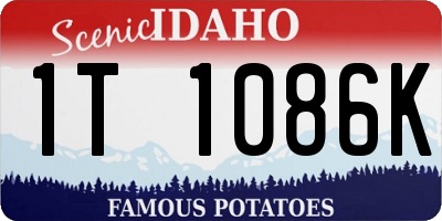 ID license plate 1T1086K