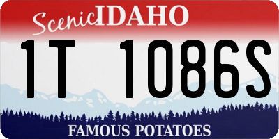 ID license plate 1T1086S