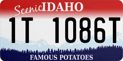 ID license plate 1T1086T