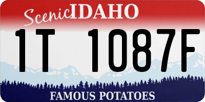 ID license plate 1T1087F