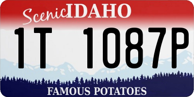 ID license plate 1T1087P