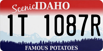 ID license plate 1T1087R