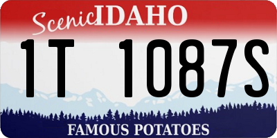 ID license plate 1T1087S