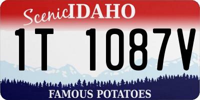 ID license plate 1T1087V