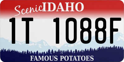 ID license plate 1T1088F