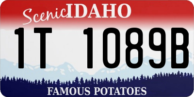 ID license plate 1T1089B