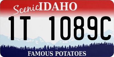 ID license plate 1T1089C