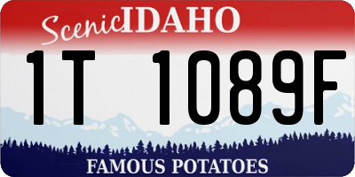 ID license plate 1T1089F