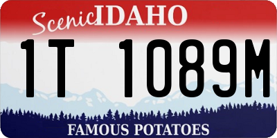 ID license plate 1T1089M