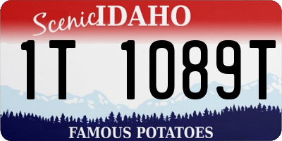 ID license plate 1T1089T