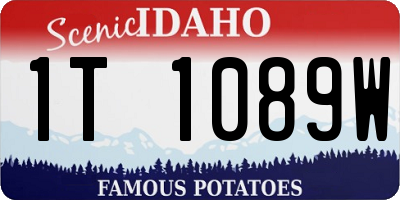 ID license plate 1T1089W