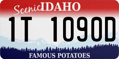ID license plate 1T1090D
