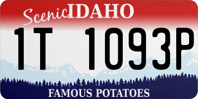 ID license plate 1T1093P