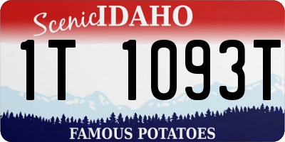 ID license plate 1T1093T