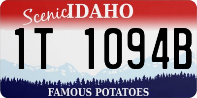 ID license plate 1T1094B