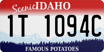 ID license plate 1T1094C