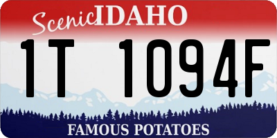 ID license plate 1T1094F