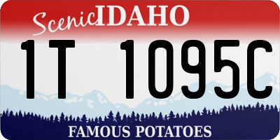 ID license plate 1T1095C