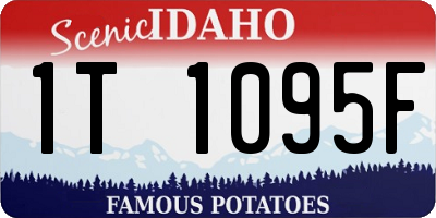 ID license plate 1T1095F