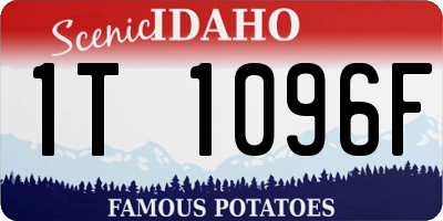 ID license plate 1T1096F