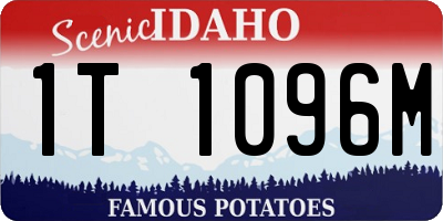 ID license plate 1T1096M