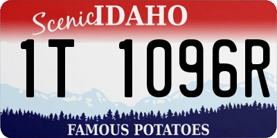 ID license plate 1T1096R