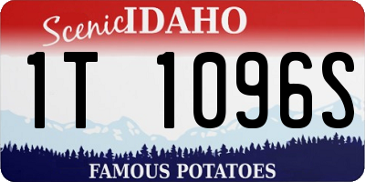 ID license plate 1T1096S