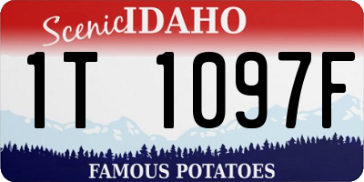 ID license plate 1T1097F
