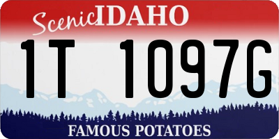 ID license plate 1T1097G