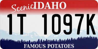 ID license plate 1T1097K