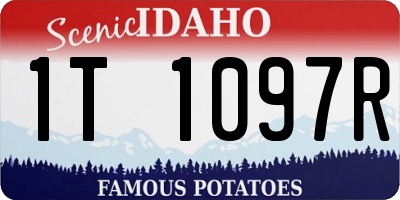 ID license plate 1T1097R